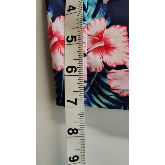 NWT Gradual Women's Small Blue Floral High Waist Swim Shorts - Picture 8 of 9